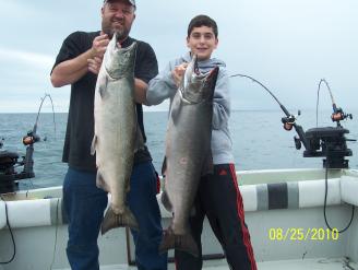 Salmon fishing on Lake Ontario, Pulaski NY