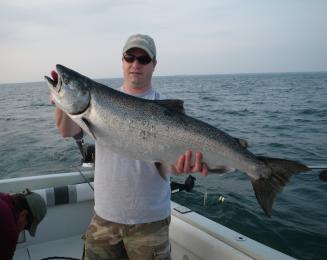 Salmon fishing on Lake Ontario, Pulaski NY