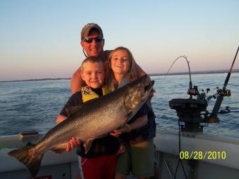 Salmon fishing on Lake Ontario, Pulaski NY