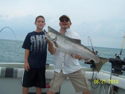 Salmon fishing on Lake Ontario, Pulaski NY