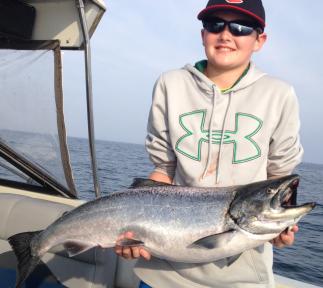 Lake Ontario king salmon fishing on the eastern bay of Lake Ontario, NY