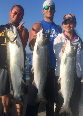 Lake Ontario Charter fishing for King Salmon near Pulaski NY.