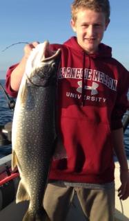 Lake Ontario charter boat fishing near the Salmon River , NY