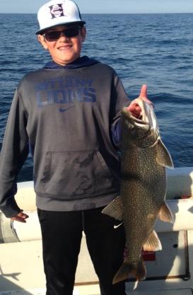 Lake Ontario charter boat fishing near the Salmon River , NY