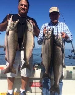 Lake Ontario NY king salmon charter boat fishing